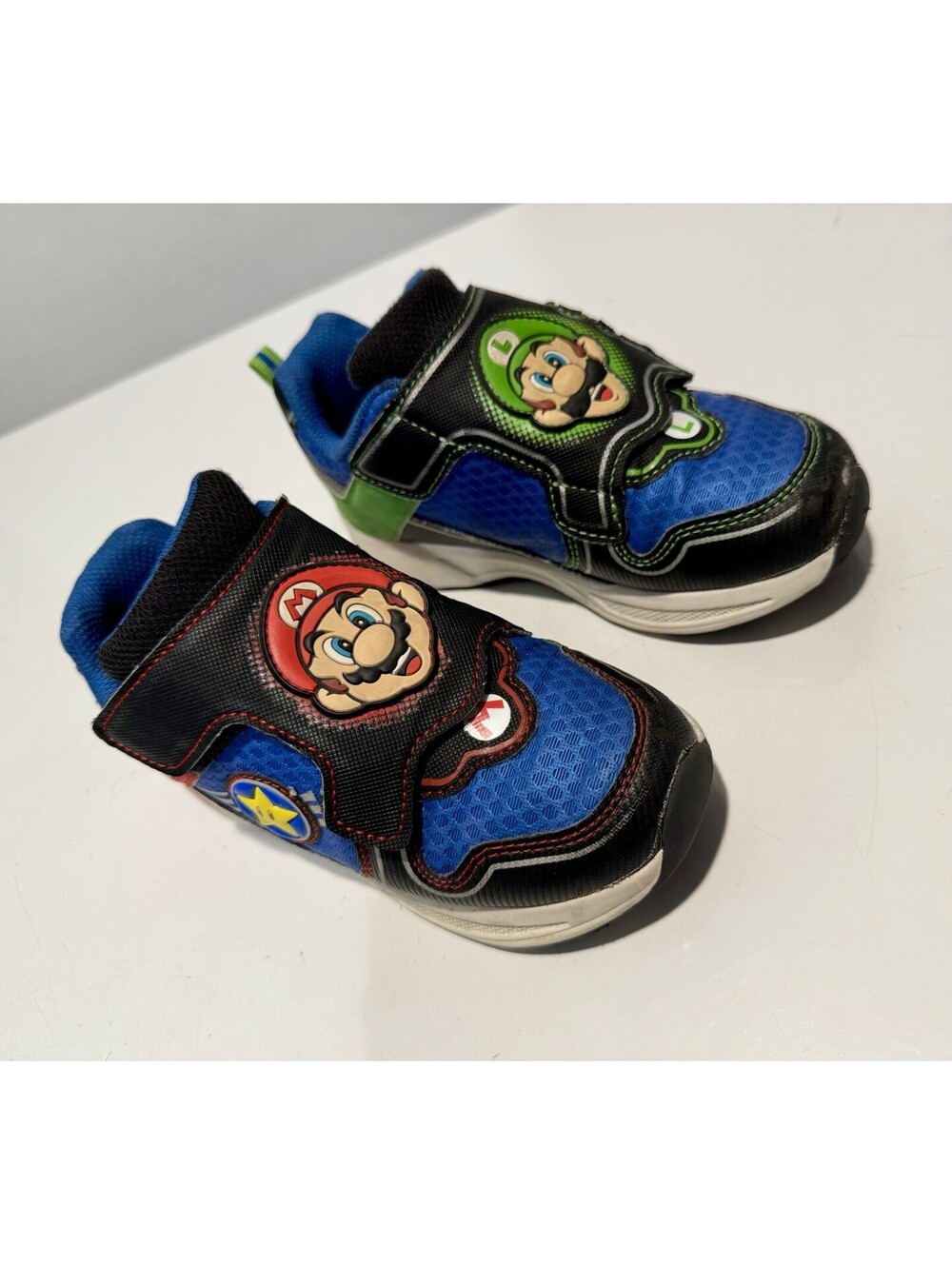 Nickelodeon Mario & Luigi Light Up Sneakers, Size Kids 12 Boys Girls Fun Style